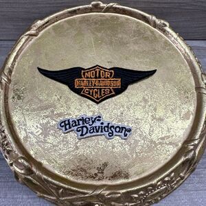 Harley Davidson Patch Shield & Eagle Wings Emblem & Small Harley Davidson-White